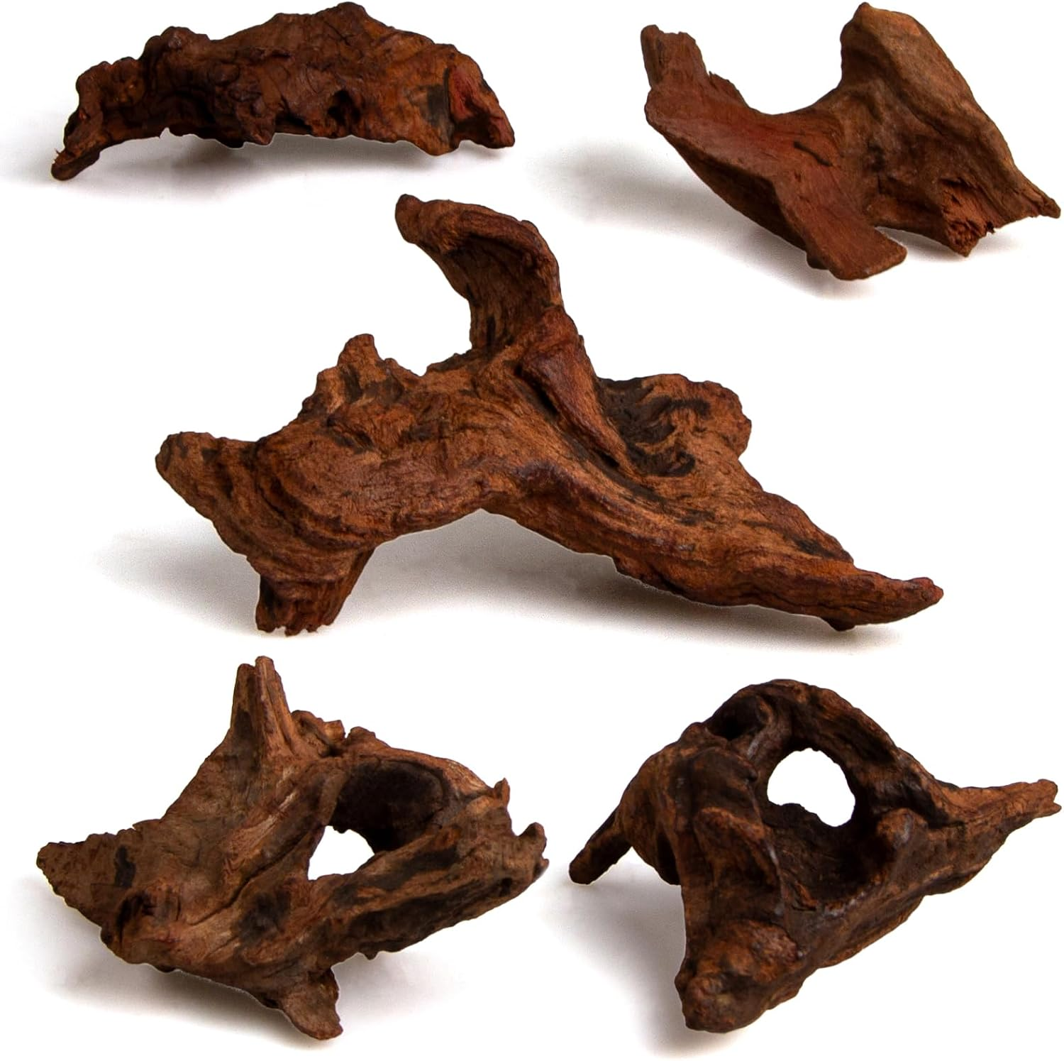 Emours Small Aquarium Driftwood, 2&ndash;6", Natural Twisted Branches, Low-Tannin, Great for Shrimp/Betta & Nano Aquascapes, Also for Reptile Terrariums (5) image number 5