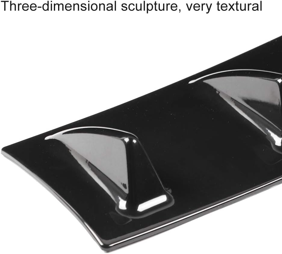 Universal Car Rear Bumper Fin Diffuser with Double-Sided Tape for Enhanced Aerodynamic Performance and (S 3Cm / 1.2In) image number 4