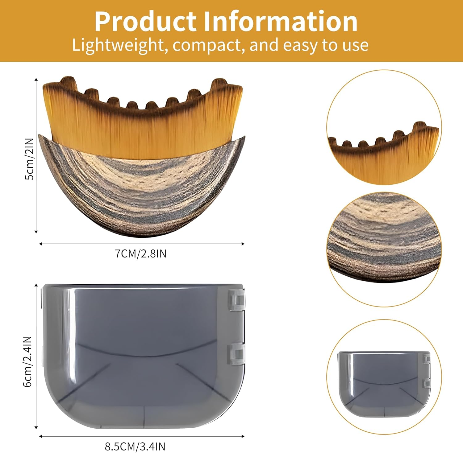 Lymphatic Drainage Brush, Dry Brushing Face Brush, Lymphatic Contour Face Brush for Puffiness Reduction, Jawline Sculpting, Chin Contour, Facial Massager with Ergonomic Design (2PCS) - 2Pcs image number 3