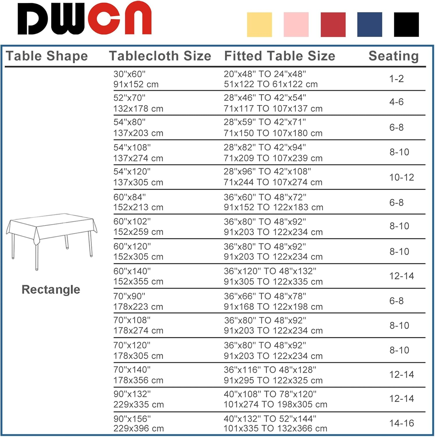 DWCN Clear Plastic Tablecloth 100% Waterproof Vinyl PVC Rectangle Table Cover Protector Oil Spill Proof Wipe Clean Table Cloth for Dining Table, Parties and Camping, 152 X 305Cm image number 1