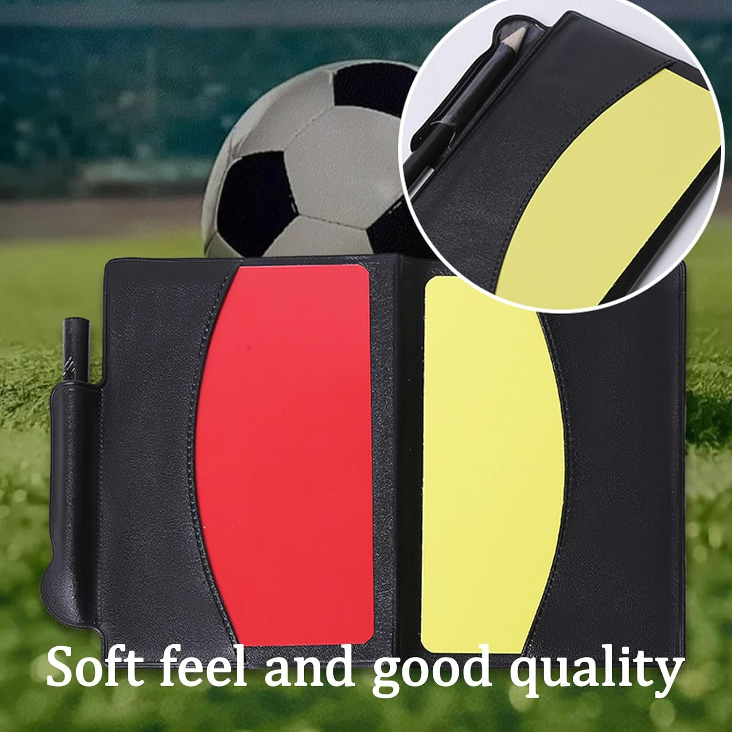 6 Pcs Red and Yellow Cards Soccer Referee Set，3Pcs Soccer Referee Cards and 3 Pcs Whistle,Soccer Cards Set Is Suitable for Football Matches,Soccer Game Sports image number 5
