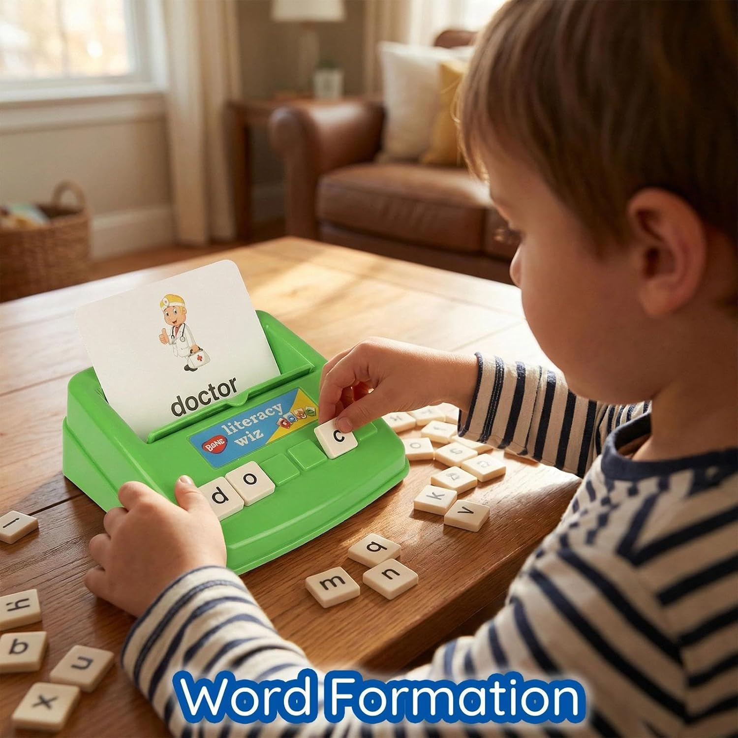 BOHS English Literacy Wiz Fun Game -Lower Case Sight Words - 60 Flash Cards - Preschooler Language Learning Educational Toys image number 1
