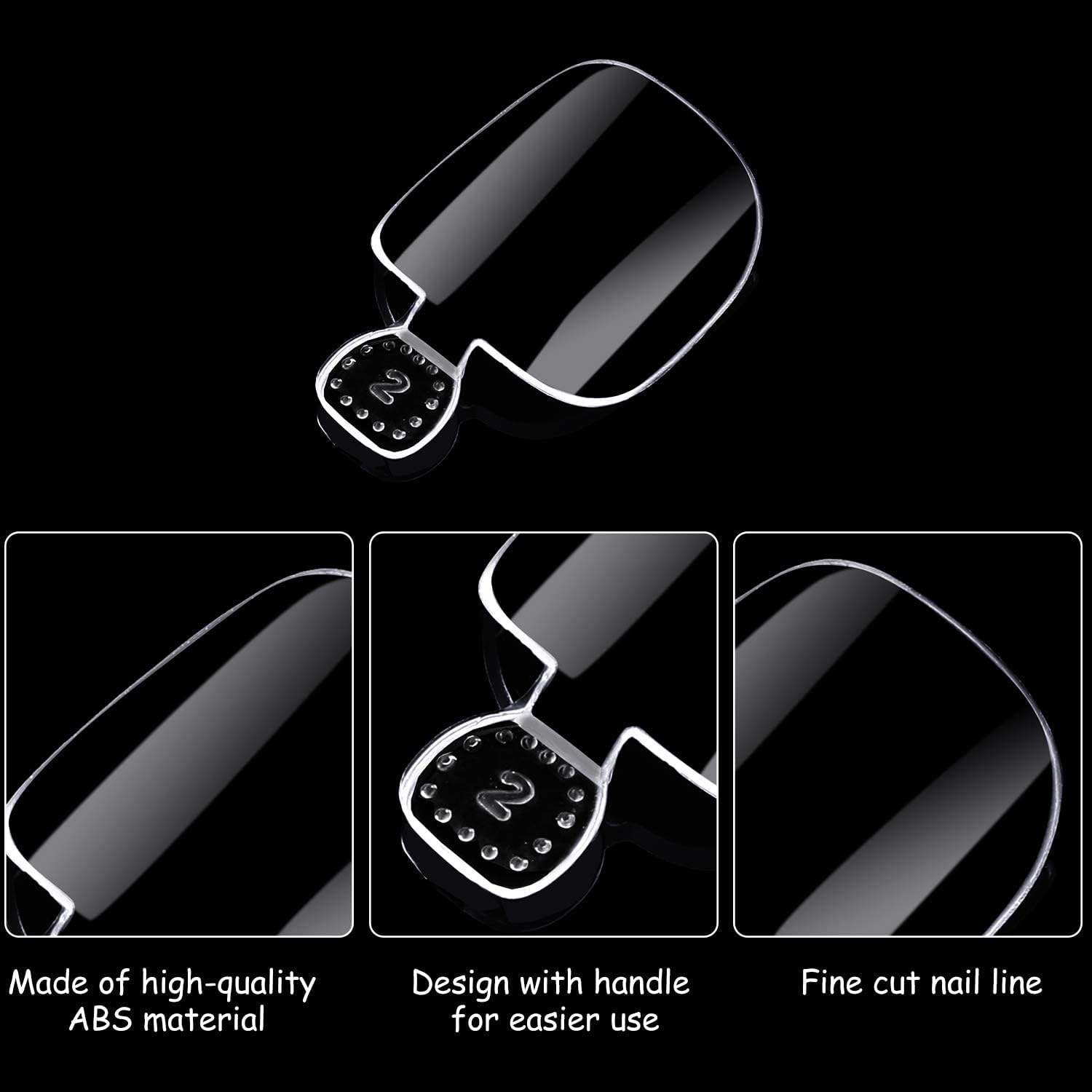 100 Pcs Fake Toenails,10 Different Sizes Clear Toe Nails False for Nail DIY and Nail Salo with Storage Box image number 5