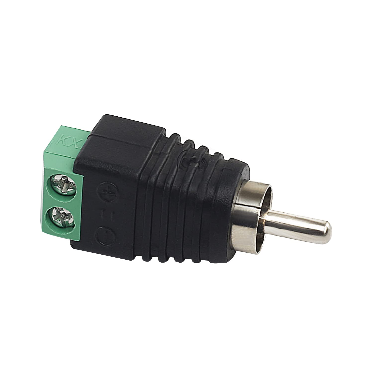 2PCS RCA Cable Audio Adapter Male Plug to AV Screw Terminal Audio Video Speaker Wire Connectors Adapter