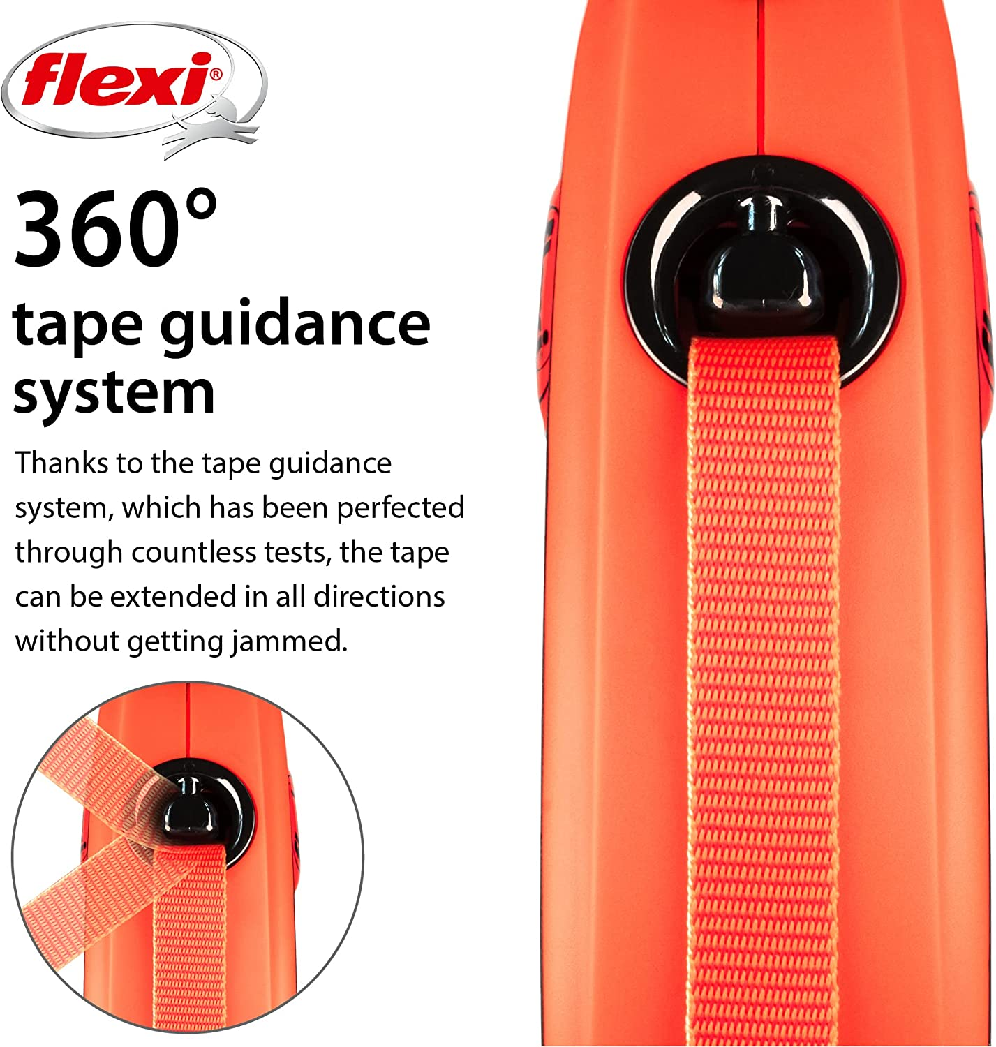 Flexi Retractable Dog Lead Xtreme Orange Medium image number 6