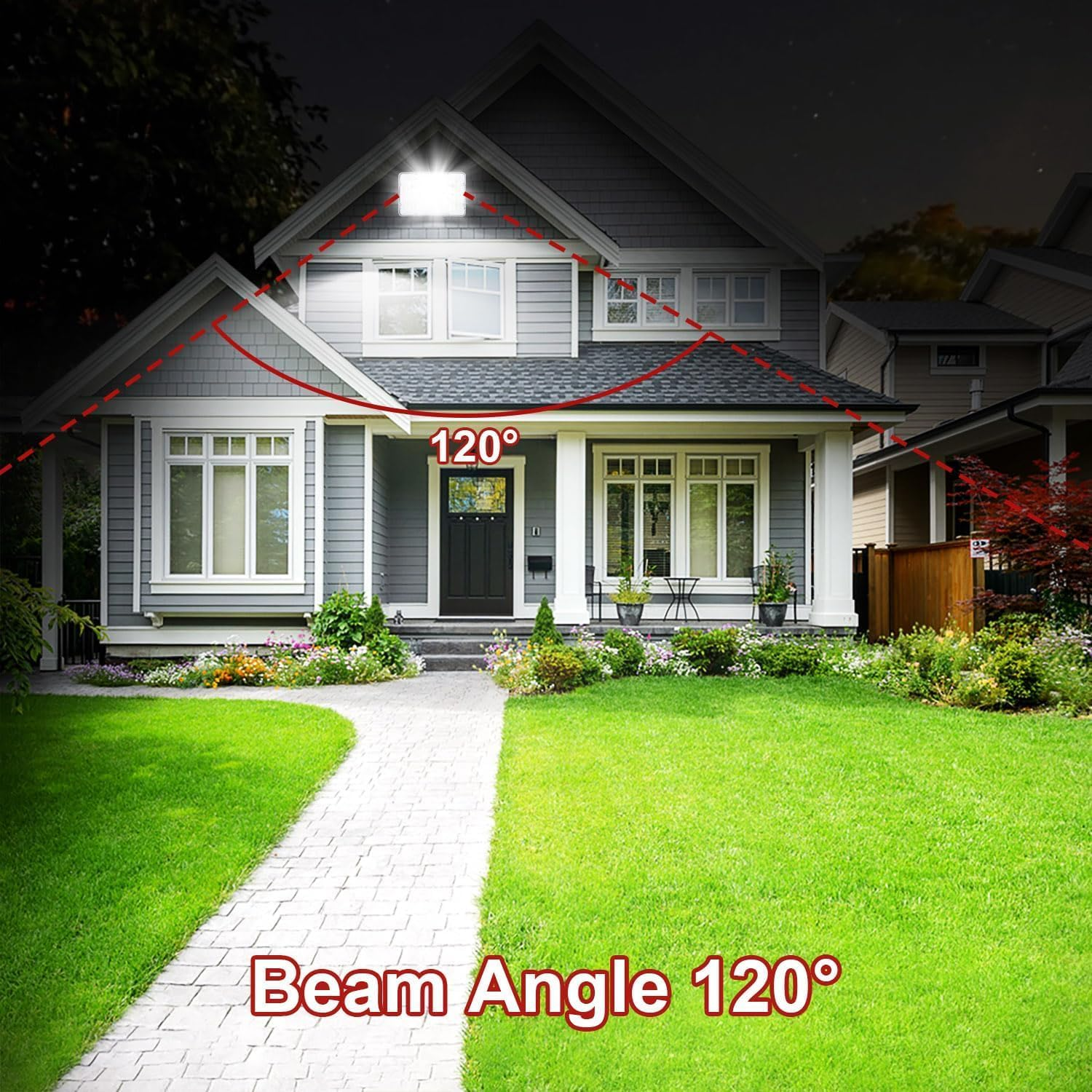 400W LED Outdoor Flood Light, Exterior Flood Lights, IP66 Waterproof Plug in Flood Light, Outdoor Lights for Yard, Garden, Playground,Lawn, Garages, Basketball Court, Stadium(Wiring Type, No Plug) image number 6