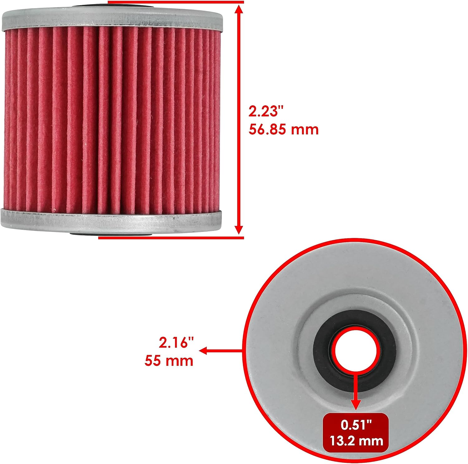 Caltric 3 PACK OIL FILTER Fits KAWASAKI 650 KLR650 KLR-650 1 image number 4