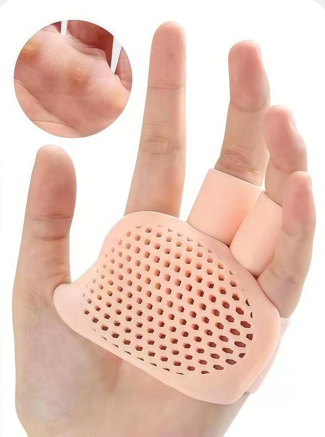 1 Pair Honeycomb-Sleeved Forefoot Pads, SEBS Breathable Size-Adjustable Pain-Relief Forefoot Pads, Half-Size Insoles for Women'S High Heels image number 3