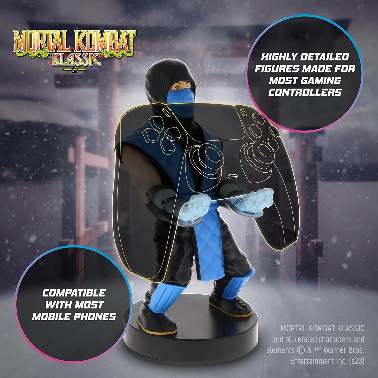 Cable Guys - Mortal Kombat Sub Zero Gaming Accessories Holder & Phone Holder for Most Controller (Xbox, Play Station, Nintendo Switch) & Phone image number 3