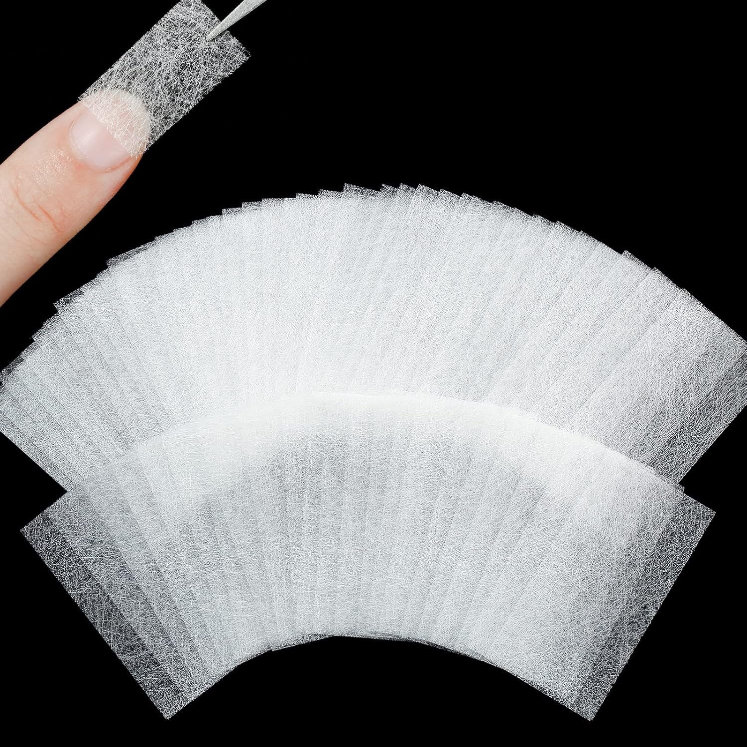 240 Pieces Nail Extension Silk Fiberglass Nail Wrap Non Woven Fiber Gel Nail Care Tool for Women DIY Nail Art Extension Accessories image number 5
