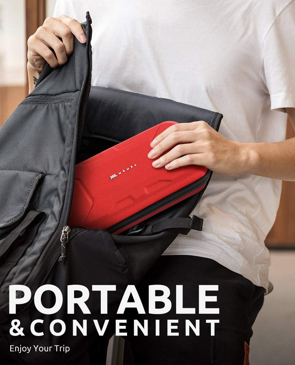 Mumba Switch Carrying Case, [Plus Version] Protection Portable Protective Travel Carry Pouch for Blade/Battle Case [Large Capacity] (Red) image number 6