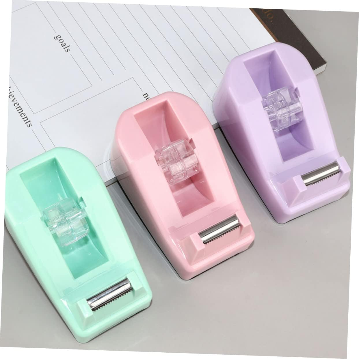 JEWEDECO 3Pcs Tape Machine Replacement Refill Tapes for Office Accessories Desk Wide Dispenser image number 4