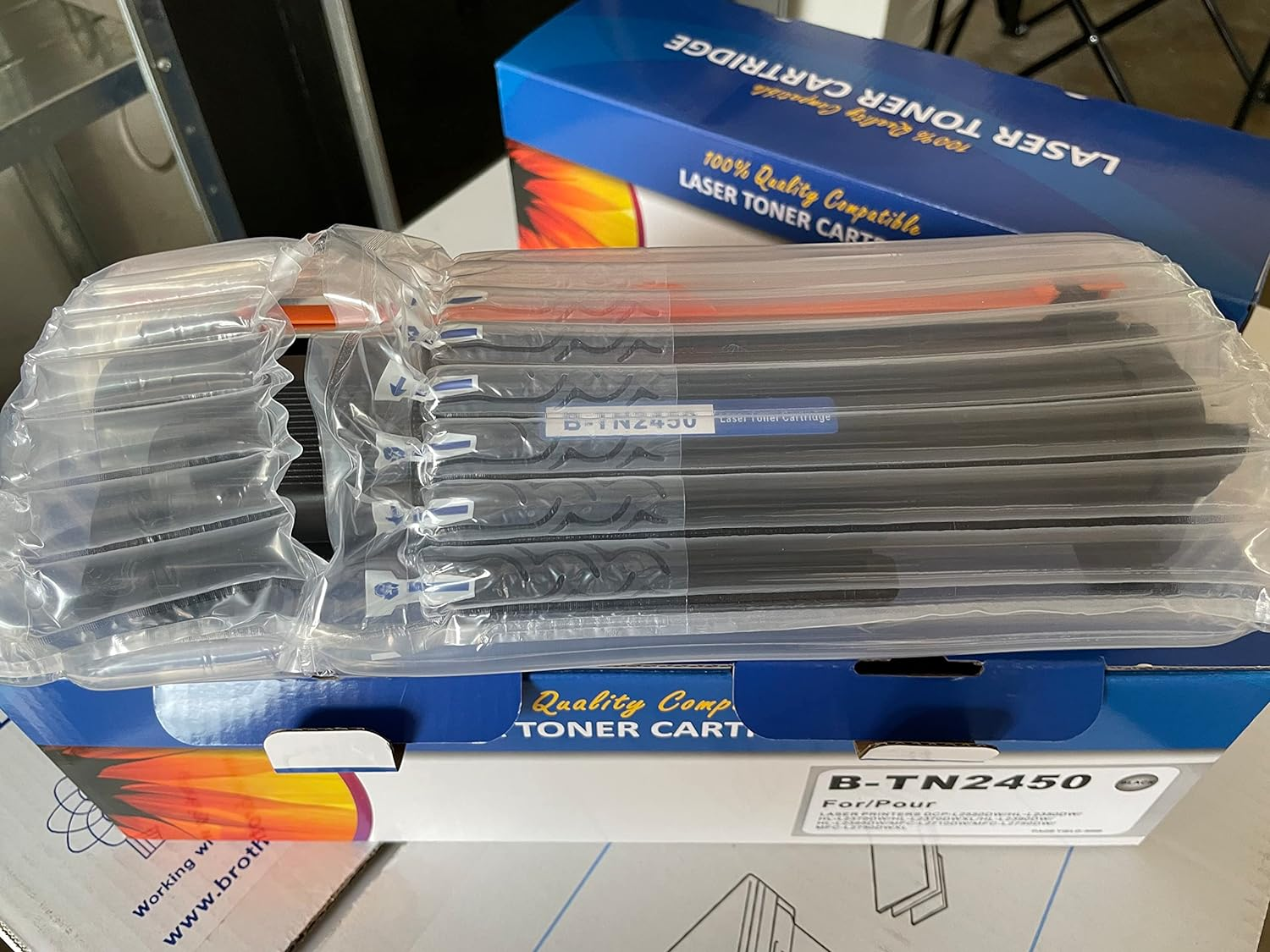 TN2450 Toner Cartridge Replacement for Brother TN2450 TN-2450 (3,000 Pages) for Brother HL-L2350DW HL-L2375DW HL-L2395DW MFC-L2710DW MFC-L2713DW MFC-L2730DW MFC-L2750DW image number 2