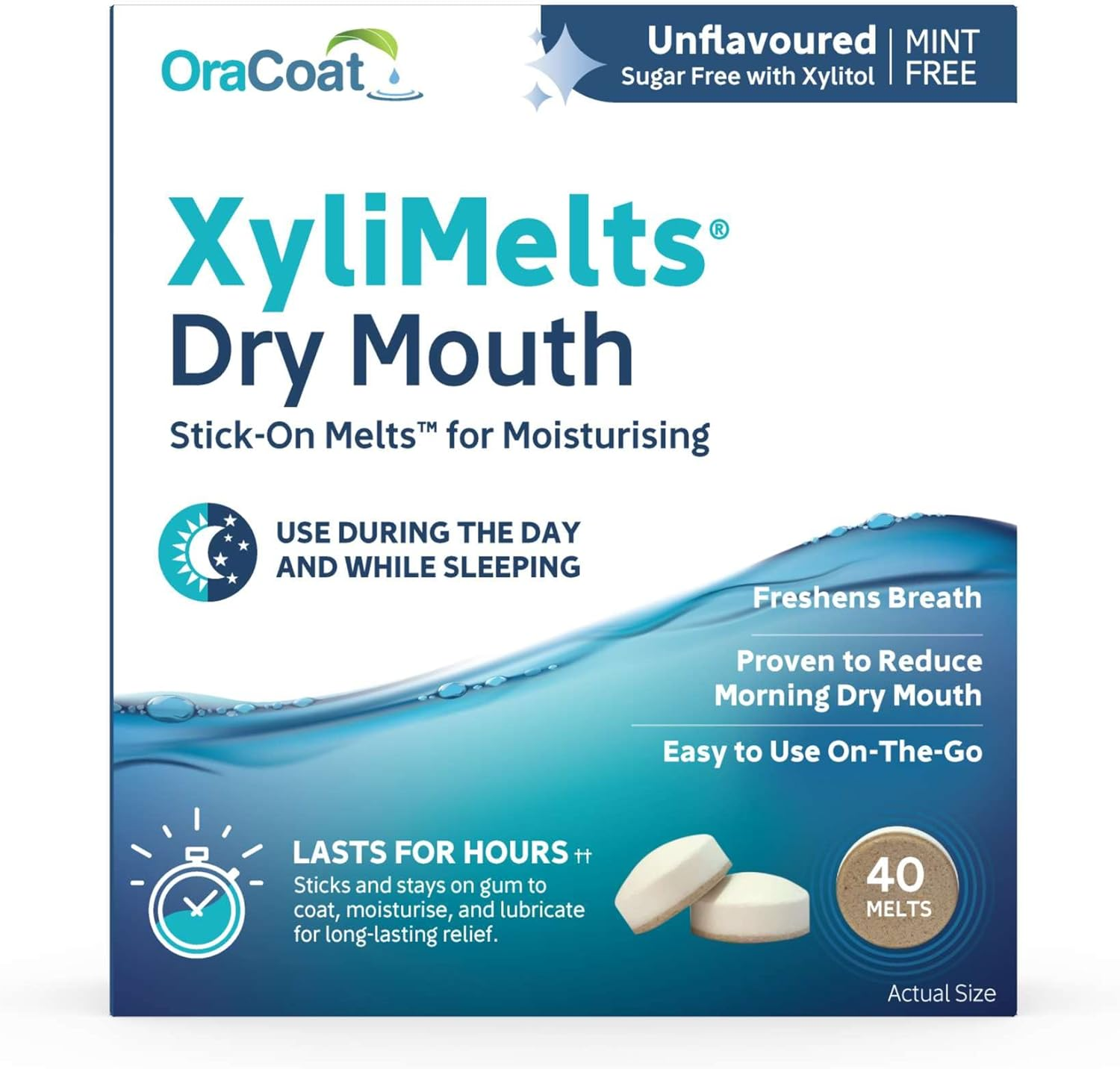 Oracoat Orahealth Xylimelts Mint-Free Discs - 40 Discs, Pack of 2 image number 1