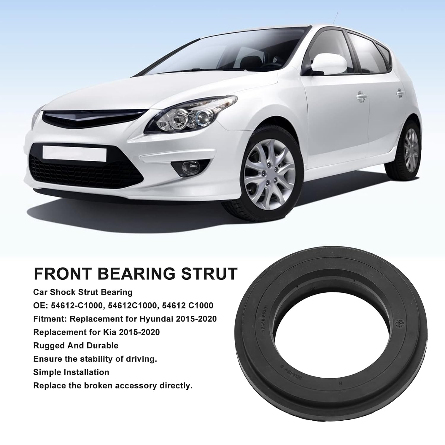 Car Shock Strut Bearing 54612 C1000 Front Left or Right Stable Bearing Replacement image number 3