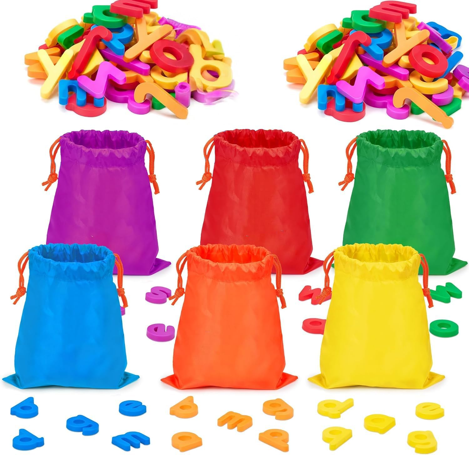 Vosinrly Magnetic Letters, 312 Pieces Lowercase Alphabet Fridge Magnets, ABC Magnets for Toddlers Kids, Educational Learning Plastic Letters Magnets Set for Kindergarten Classroom