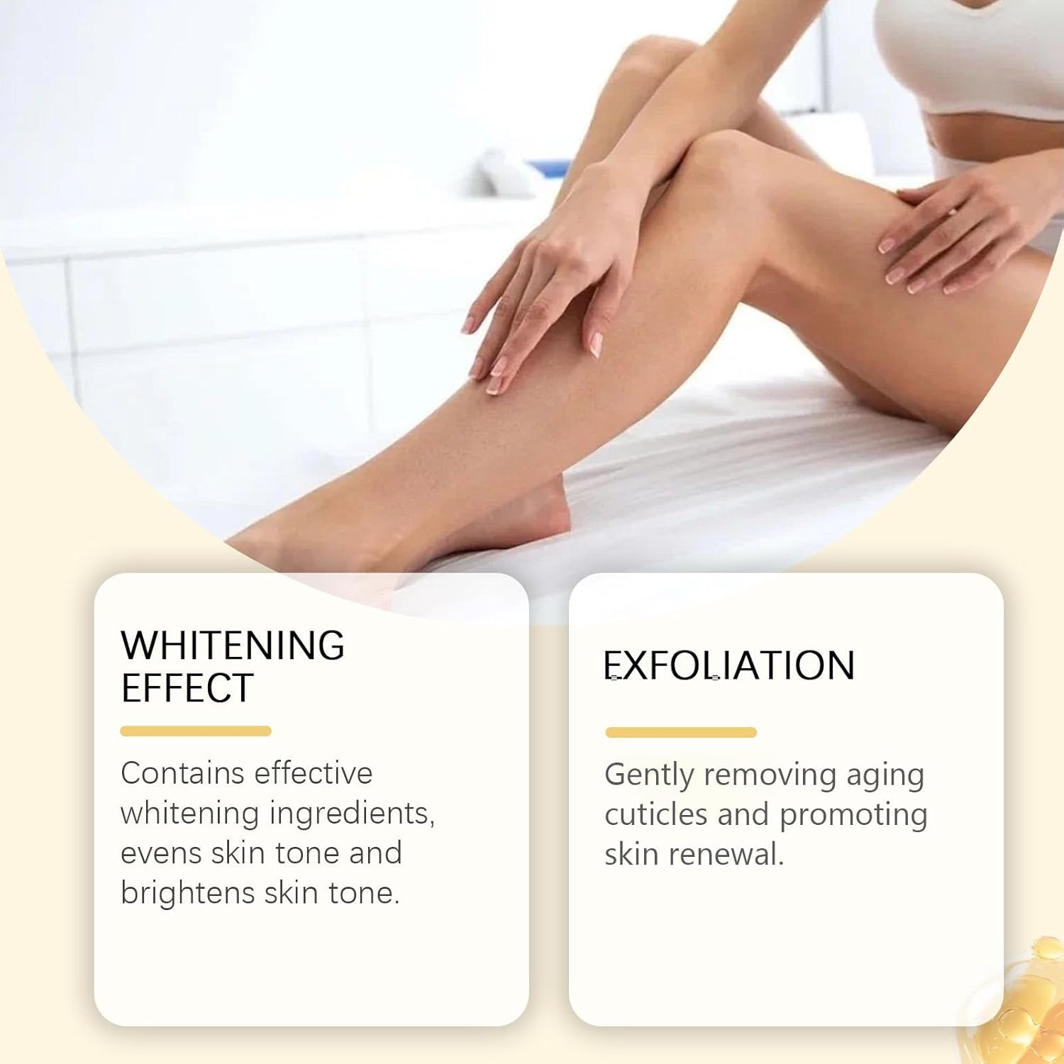 Turmeric & Vitamin C Face Body Moisturizer Lotion, Anti-Aging Firming Body Lotion for Dry Skin, Firming, Brightening, Even Skin Tone, Removing Dark Spots, All-Day Protection (2Pcs) - 3Pcs image number 3