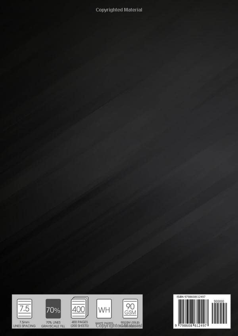 A4 Notebook: Lined Journal 400 Pages 90Gsm : Lined A4 Composition Notebook Writing Jotters : A4 Notebook No Margins : A4 Size 21 &times; 29.7 Cm : Abstact Cover Design : White Paper