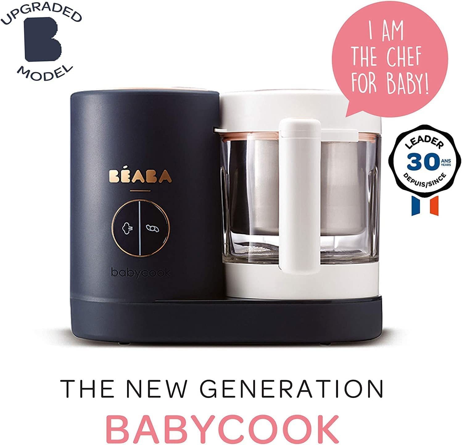 B&Eacute;ABA Babycook Neo, Night Blue - White image number 4