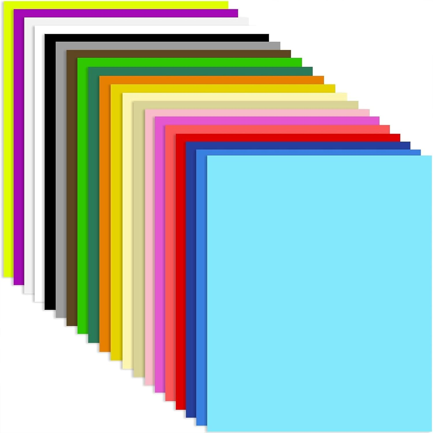 Colored Cardstock 50 Sheets 10 Assorte Colors A4 Cardstock Paper, 190 GSM Heavyweight Card Stock Paper Double Thick Printer Paper for DIY Craft Making, Cutting Paper, Office Printing,Party Decors image number 2