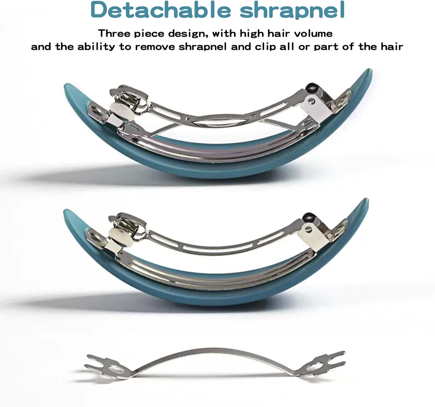 Pack of 2 Hair Clips Women'S Girls Thin Hair Accessories Hair Clip for Women for Fine Set Automatic Hair Automatic Thin Hair Accessory Hair Clip Small Hair Clip Clips image number 2