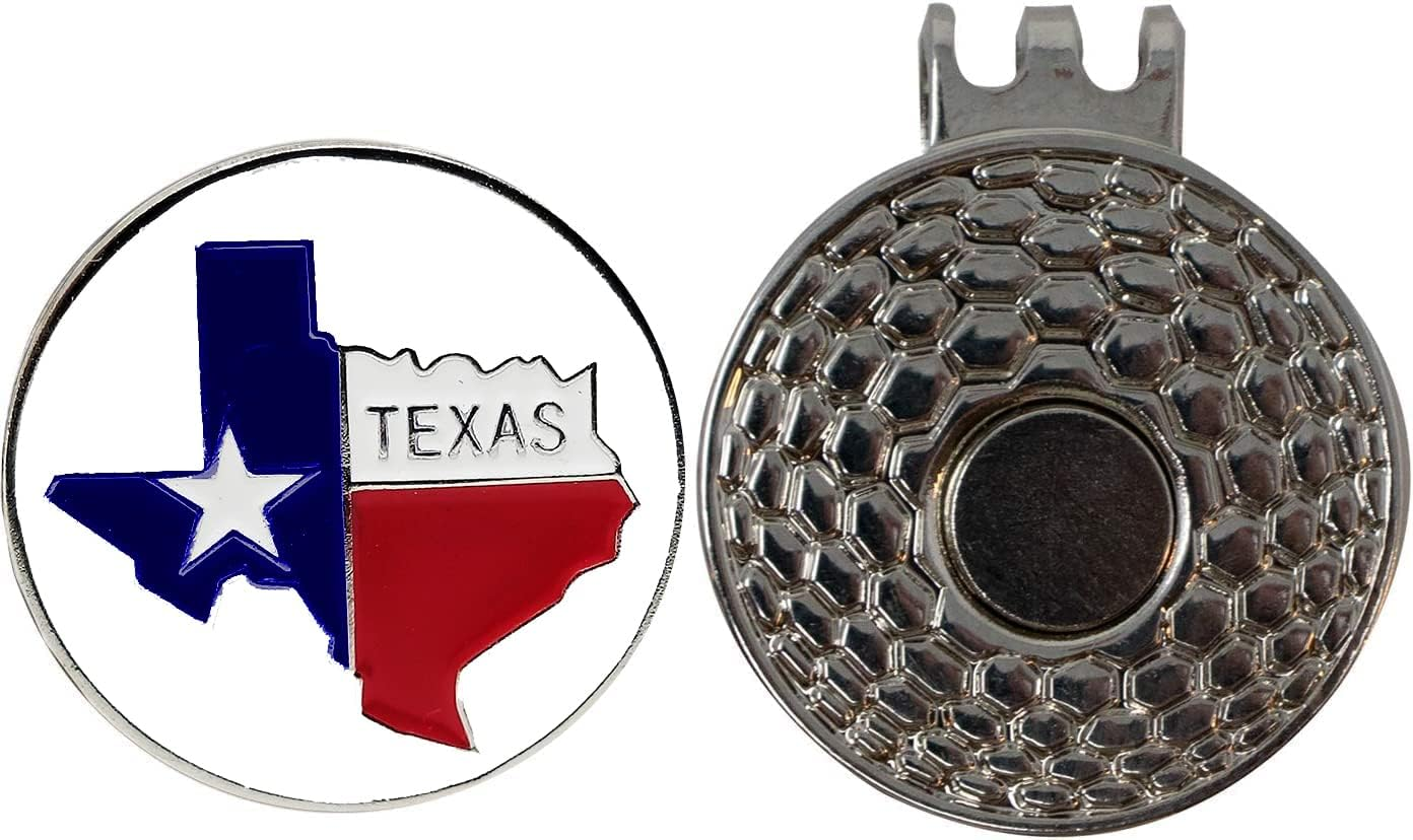 Da Vinci Magnetic Golf Hat Clip with 1 Inch Embossed Metal Golf Ball Marker - Shamrock image number 2