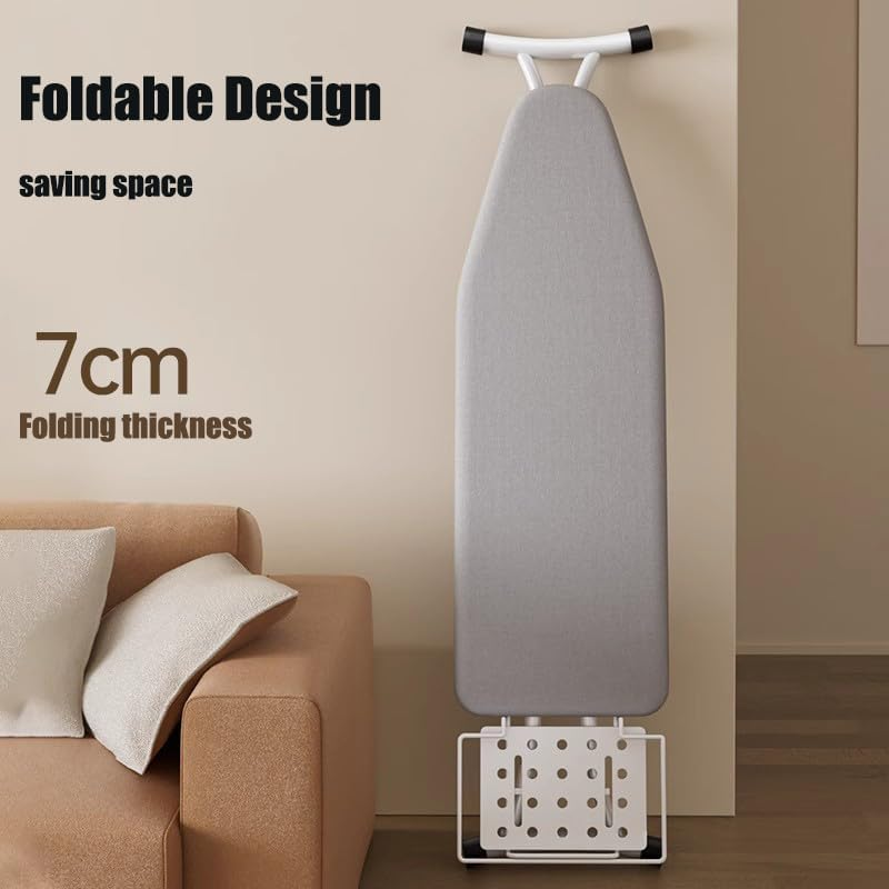 Ironing Board, 47"X13" Heat Resistant Cover Iron Board with Steam Rest, Non-Slip Foldable Ironing Stand. Heavy Sturdy Metal Frame Legs Iron Stand(13 * 34 * 47 Inches)