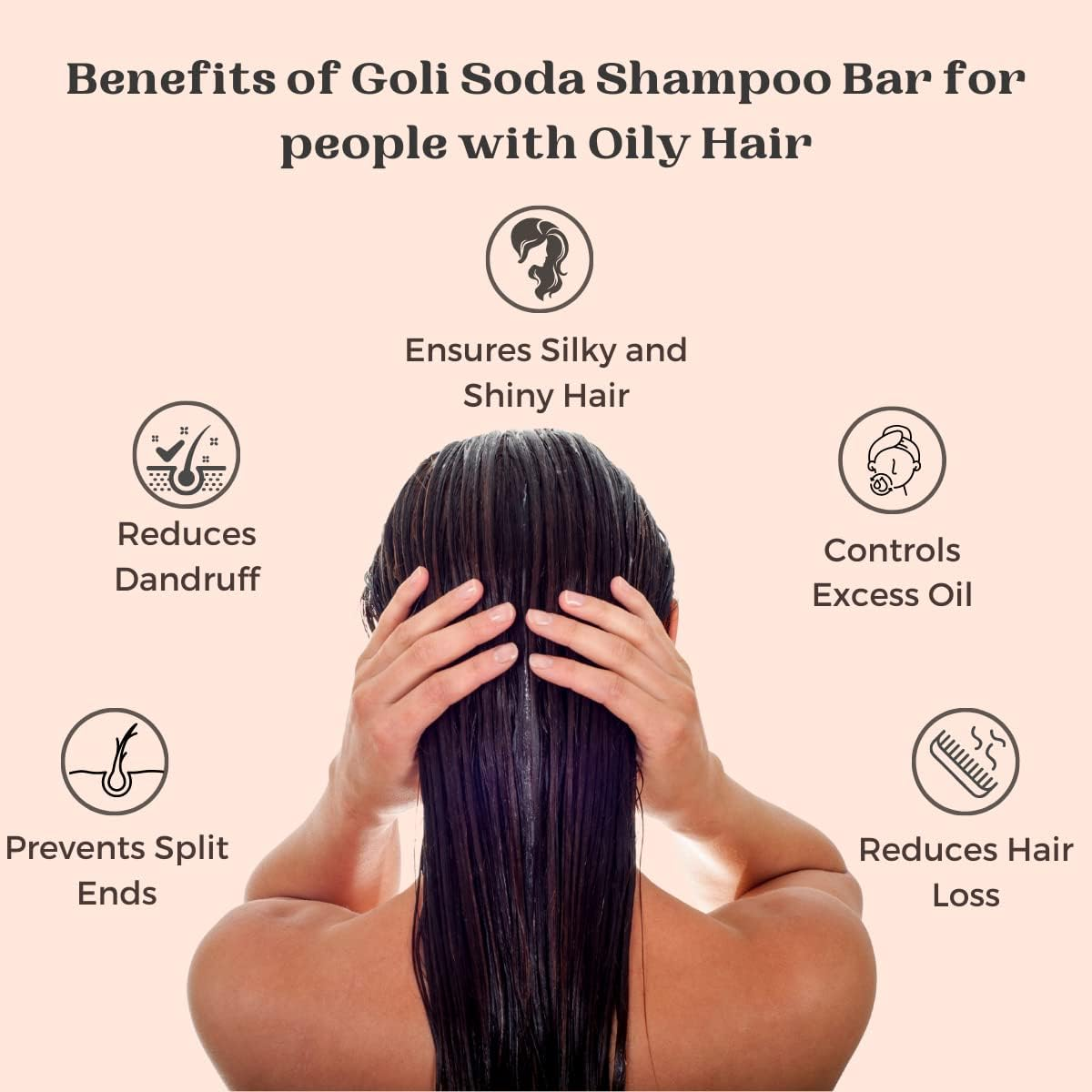 GOLI SODA All Natural Probiotics Shampoo Bar for Oily Hair (Pack of 2) image number 5