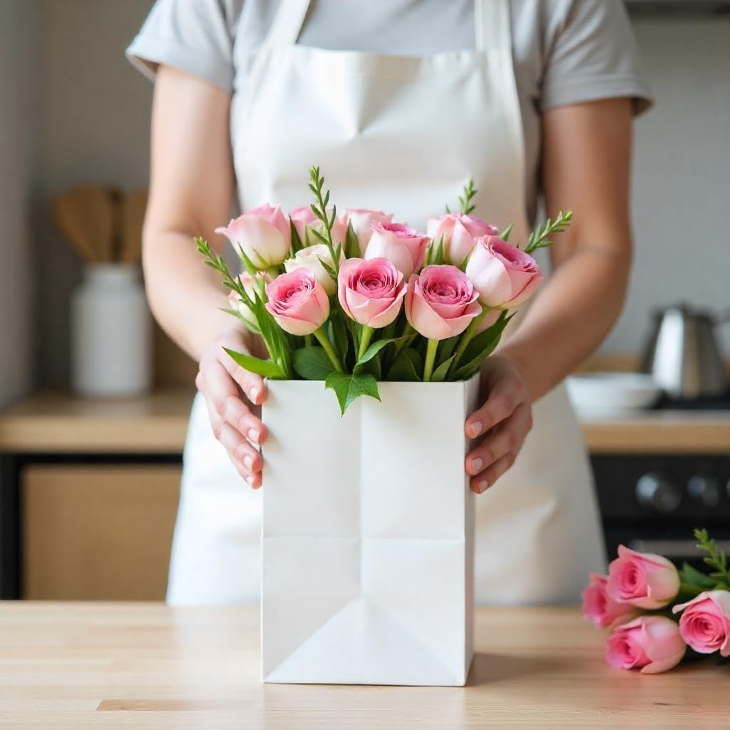 Cororio 60 Pack White Assorted Paper Bags with Handles - Versatile Assorted Size Gift Paper Bags Bulk for Business, Shopping, Retail, and Party Use - Ideal for Events, Gifts, and Promotions image number 1