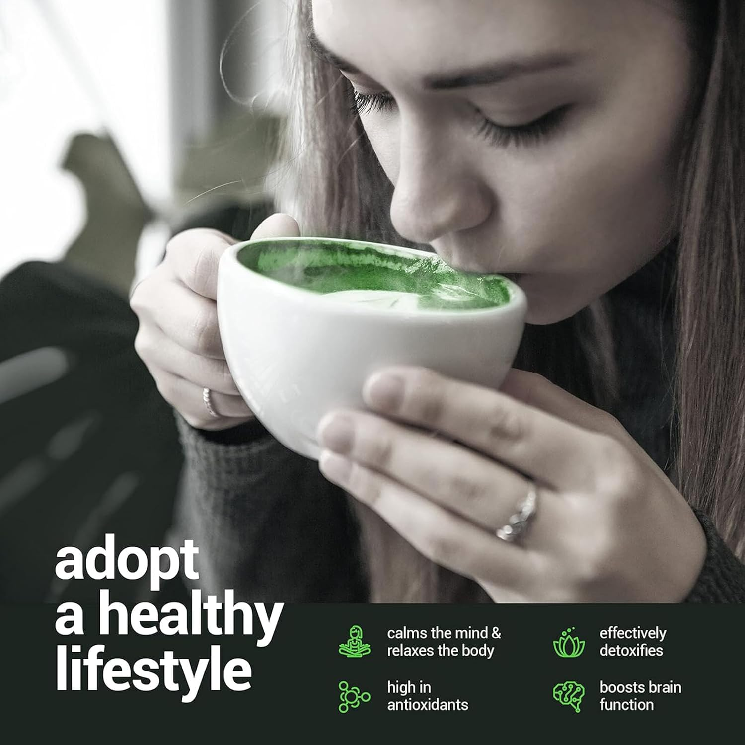 Matcha Whisk Set - Matcha Whisk, Traditional Scoop, Tea Spoon. the Perfect Set to Prepare a Cup of Japanese Matcha Tea, Handcrafted from 100% Natural Golden Bamboo image number 1