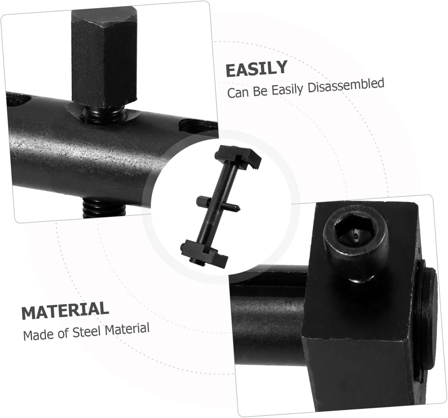 Alipis Adjustable Crankshaft Pulley Removal Tool and Tensioner Pulley Puller for Engine Belt Disassembly Compatible with Vehicle Timing Belt Maintenance image number 3
