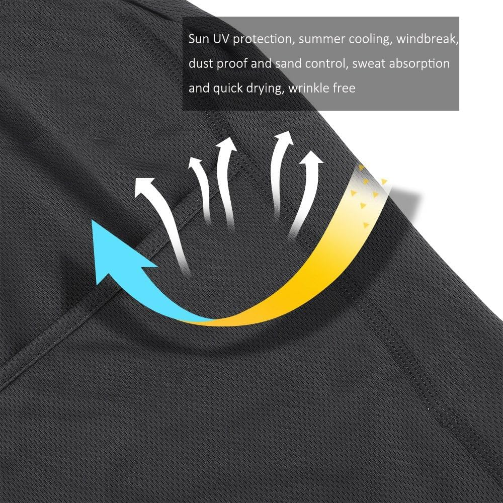 Ski Mask,Balaclava Face Mask,Breathable Mesh Cooling Neck Gaiter, Ski Motorcycle Cycling Balaclava Face Mask UV Protection for Men Women Sun Hood