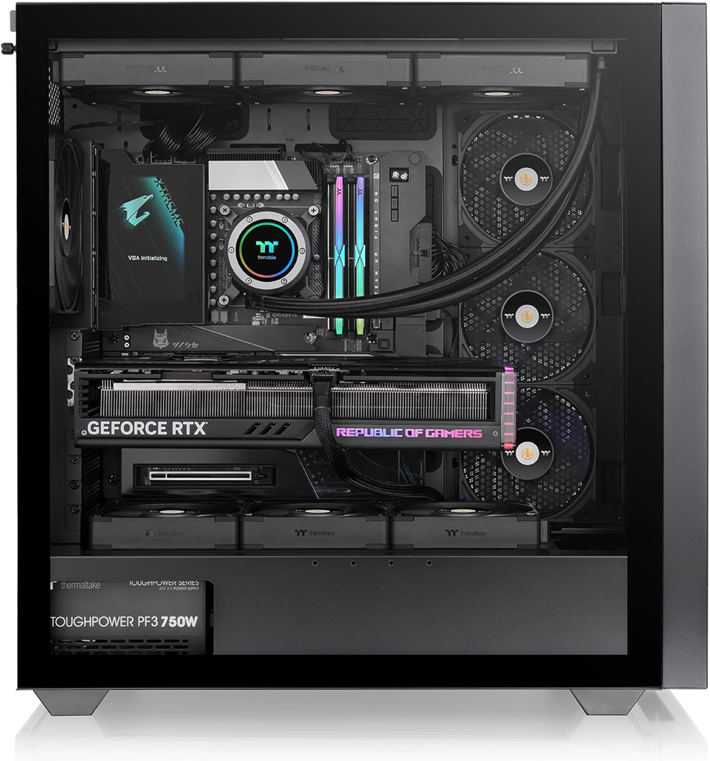 Thermaltake AX500 Tempered Glass Full Tower Case Black Edition, CA-11D-00F1WN-00 image number 5