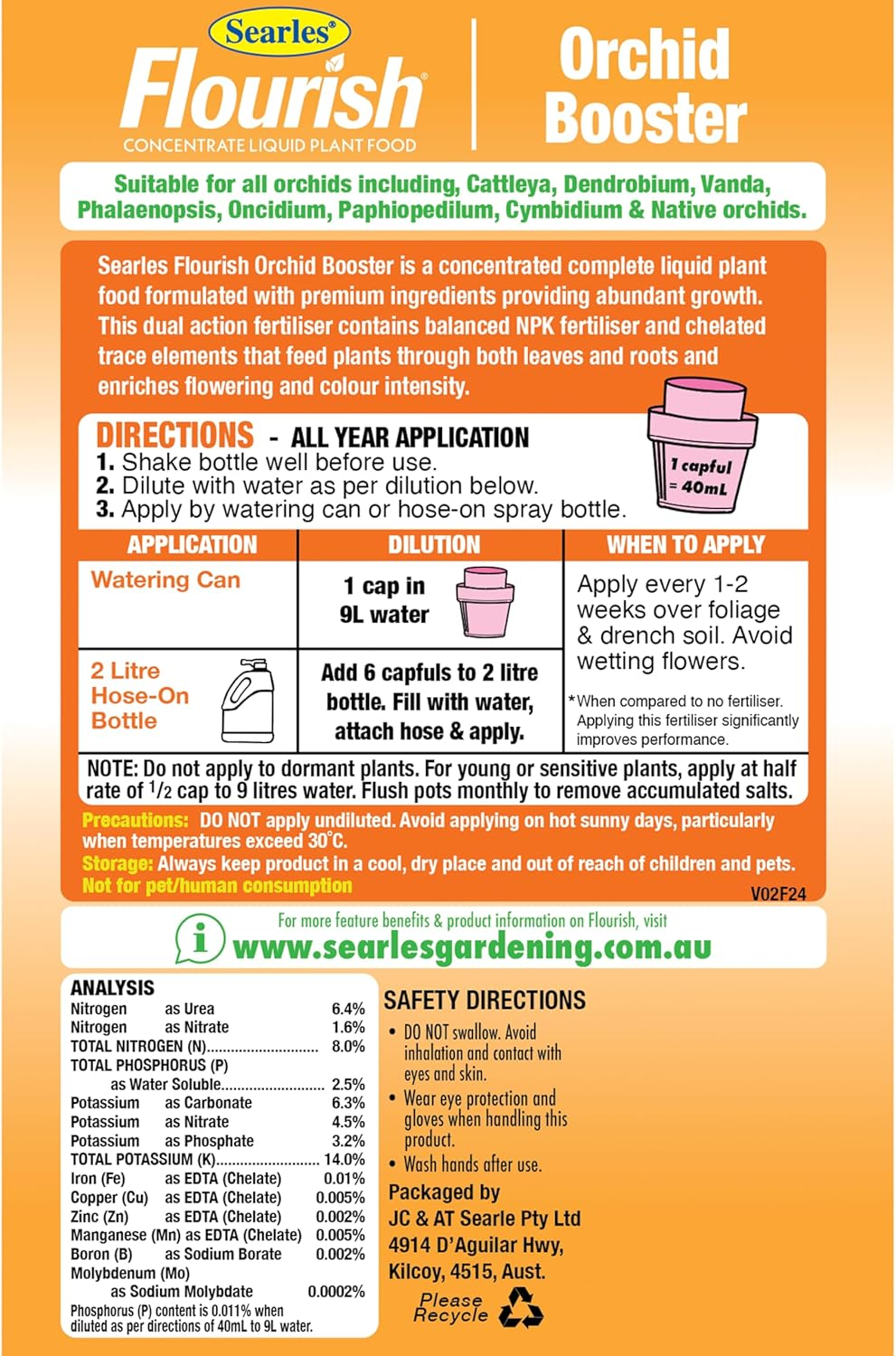 Flourish Liq Fertiliser - Orchid Booster 1Litre image number 4