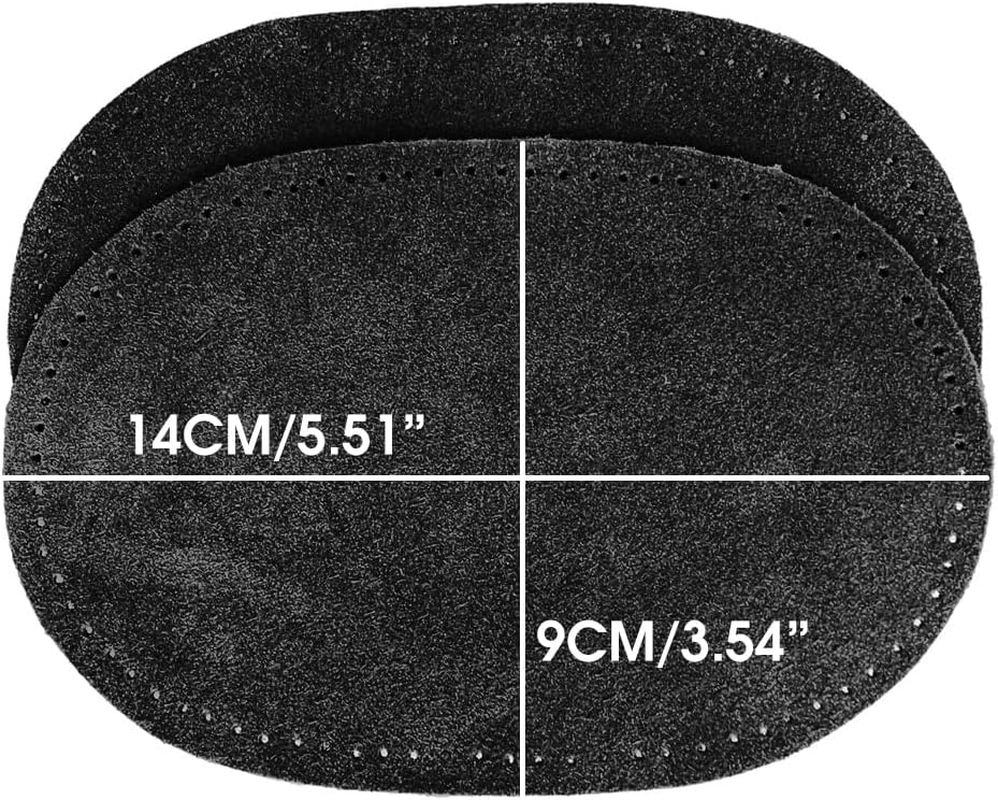 2PCS Suede PU Leather Sew Elbow Knee Patches DIY Sewing Applique Home Supplies (Brown) image number 2