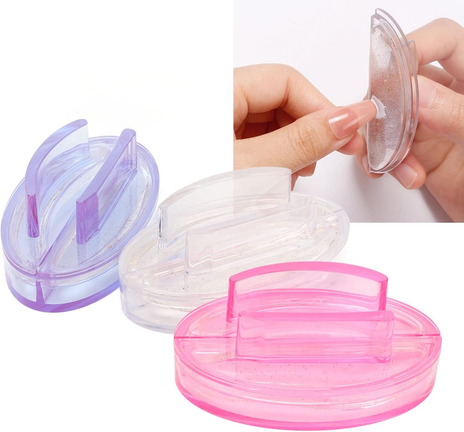 3PCS Nail Art Stamper Set, Silicone Nail Stamper Set Various Patterns Soft Manicure Stamping Tools Nails Art Template Tools for DIY Nail Salon for Nail Art Manicure image number 1