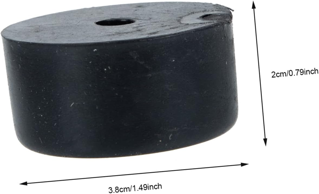 KALLORY 8Pcs Black Rubber Speaker Spike Pads Isolation Feet Vibration Absorber for Amplifiers and Subwoofers Home Audio Accessories