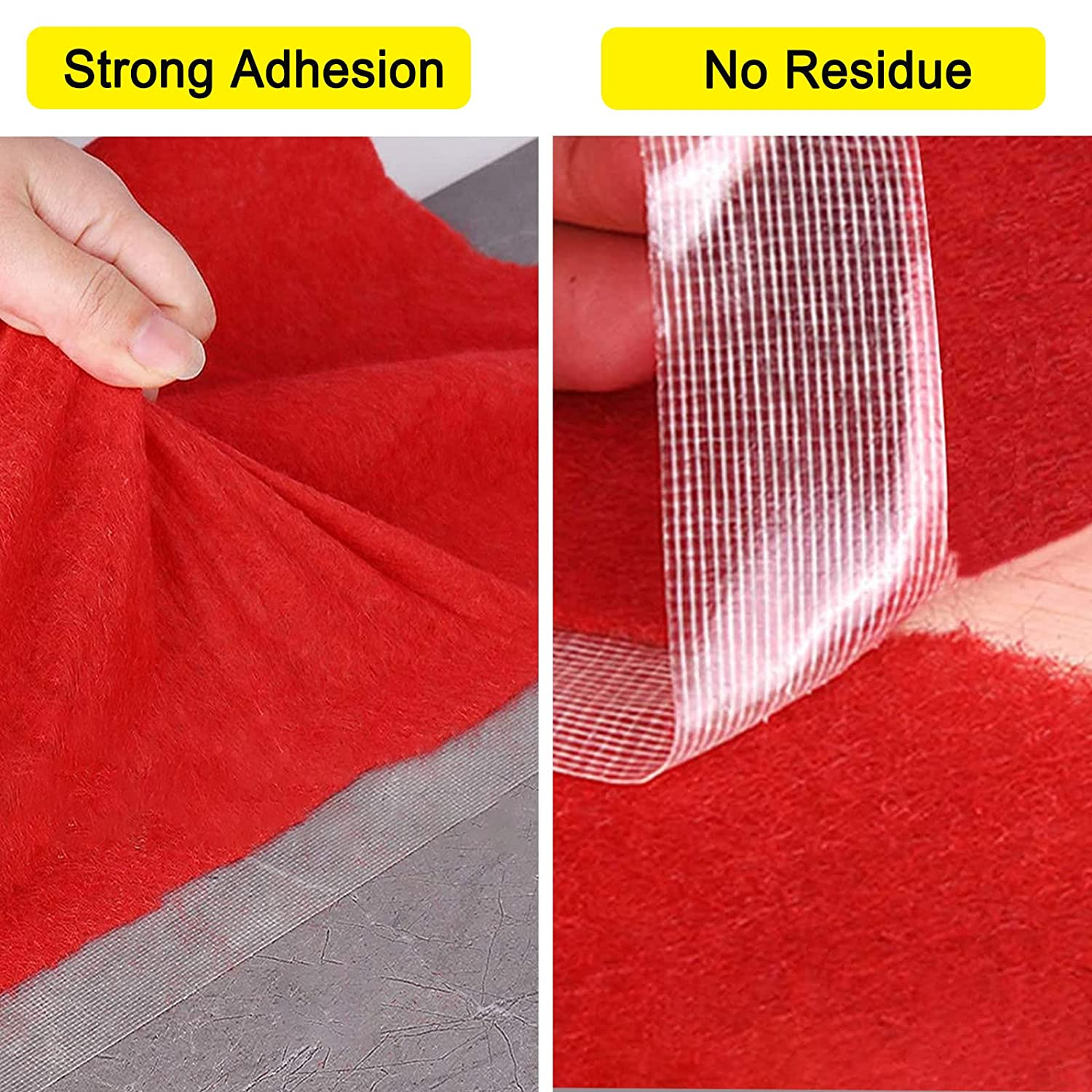 KAIHENG Double Sided Fabric Tape, Heavy Duty Strong Double Sided Carpet Tape, High Adhesion Clear Tape for Clothes, Dress, Arts, DIY Crafts, 1.9IN*9Y image number 6