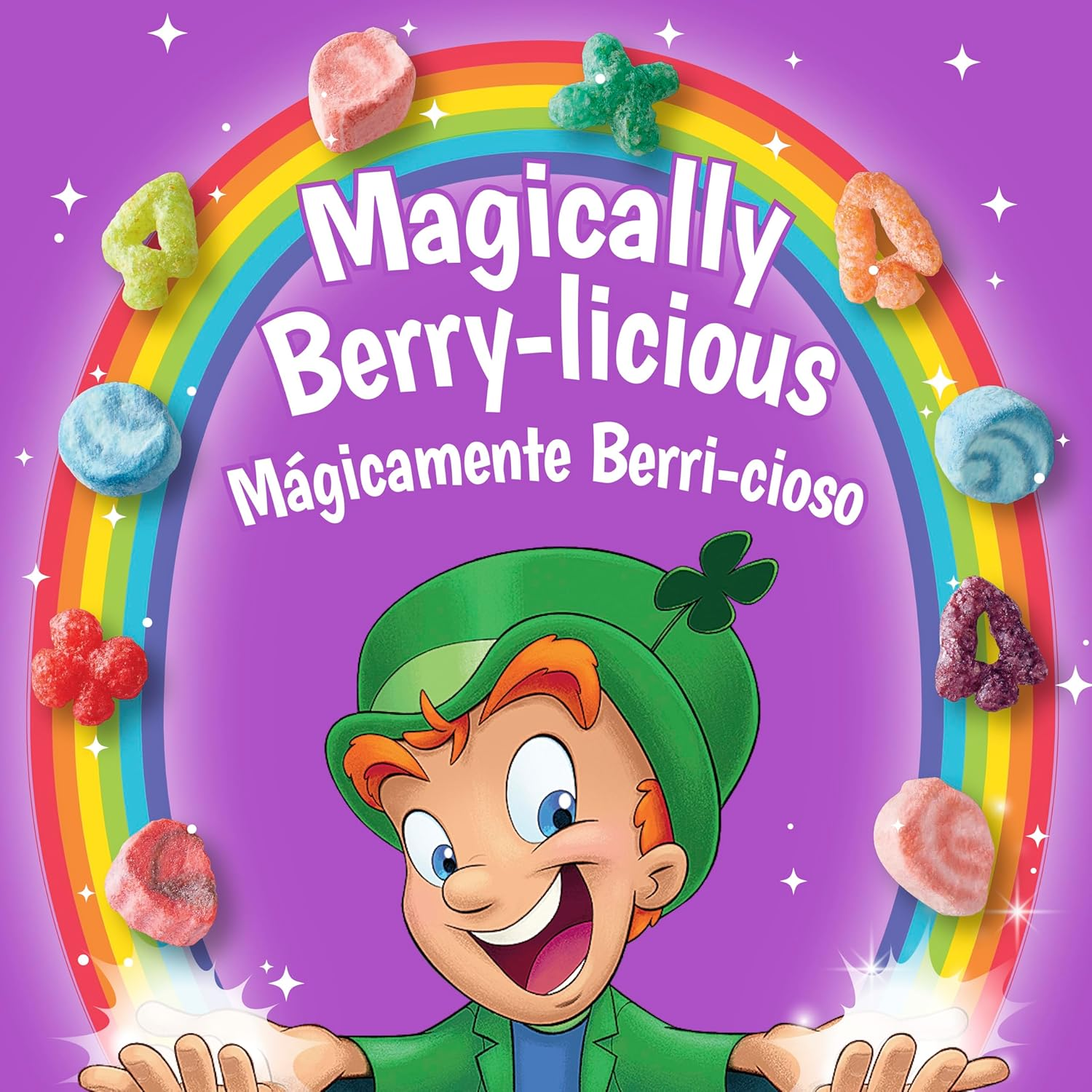 Lucky Charms Berry Swirl Breakfast Cereal with Marshmallows, Kids Breakfast Cereal, Made with Whole Grain, 10.9 Oz image number 1