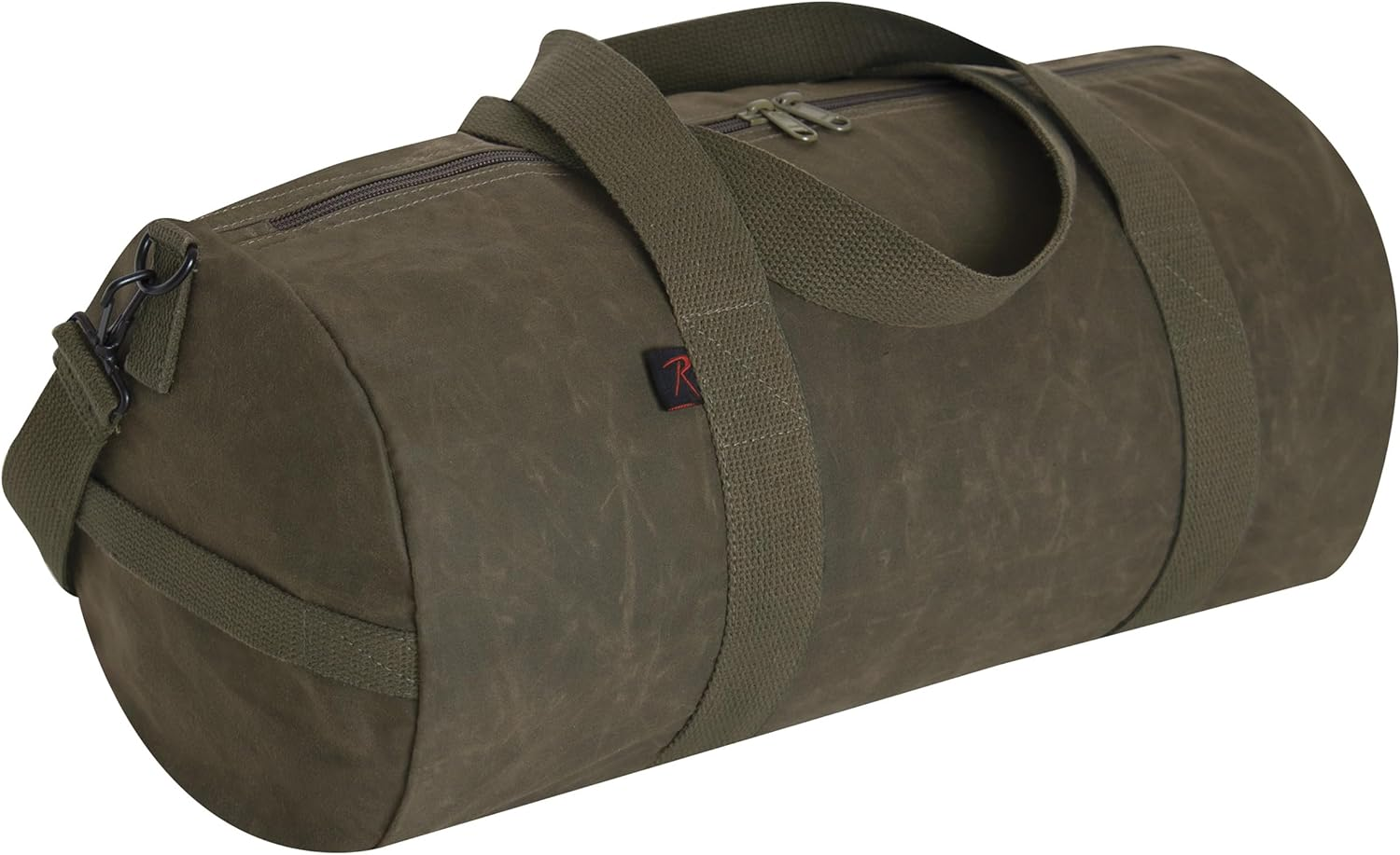 Rothco Waxed Canvas Shoulder Duffle Bag - 19 Inch, Olive Drab image number 1