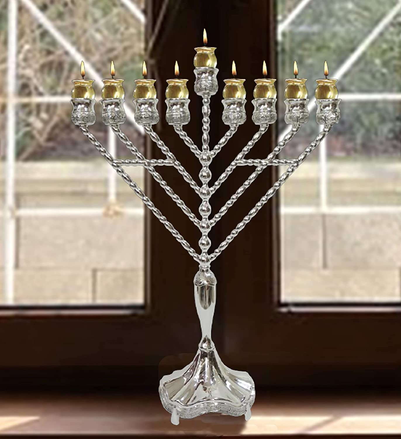 Ner Mitzvah Hanukkah Menorah Glass Oil Cups - Elegant Holders for Oil for Shabbos and Chanukah - Durable Quality, Long-Lasting - (9 Pack), #3 image number 4