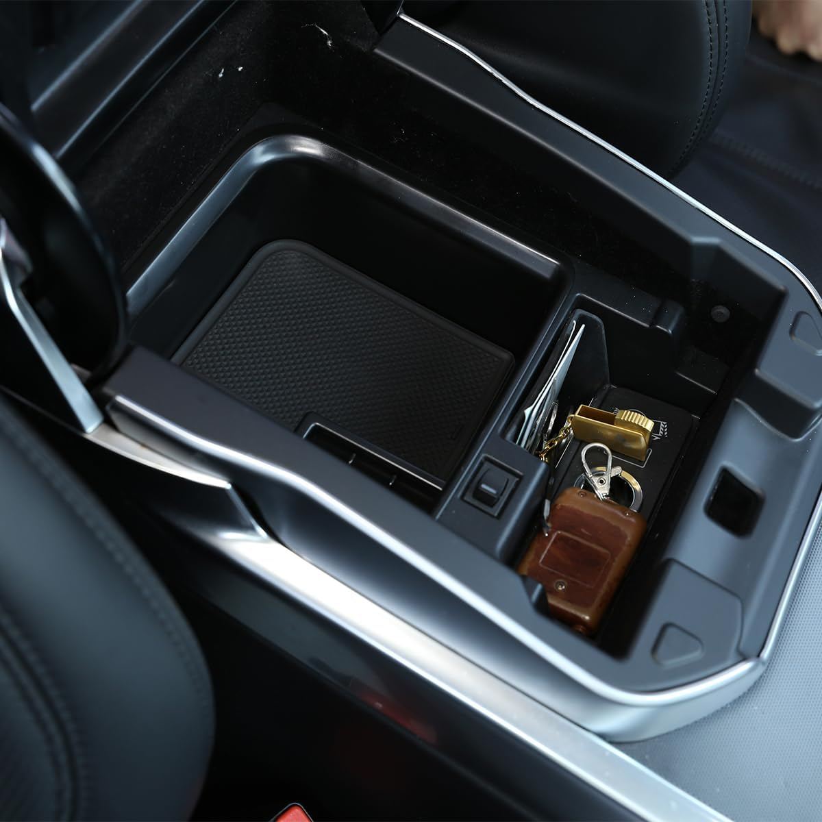 For Land Rover Range Rover Vogue/Sport 2013-2017 ABS Car Center Console Armrest Storage Box Phone Tray Glove Organizers Box,With Refrigerator image number 4