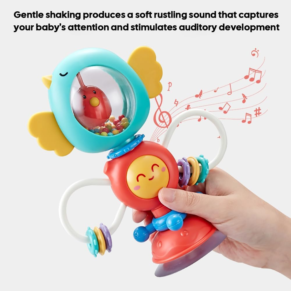 The Bird Rattle Highchair Toy(Green) image number 2