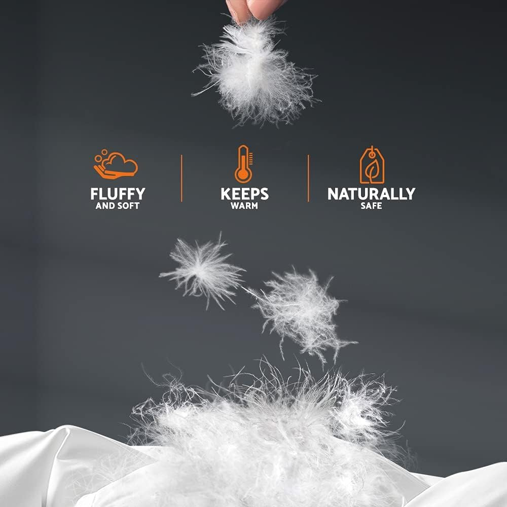 800GSM Goose down Feather Quilt King Luxury Bedding Soft Warm Comforter Set image number 6