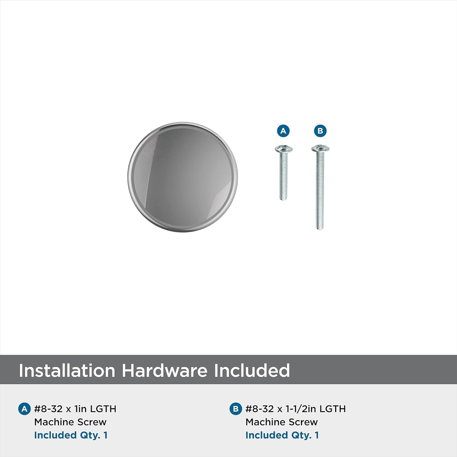 Amerock | Cabinet Knob | Polished Chrome | 1-1/4 Inch (32 Mm) Diameter | Renown | 1 Pack | Drawer Knob | Cabinet Hardware image number 4