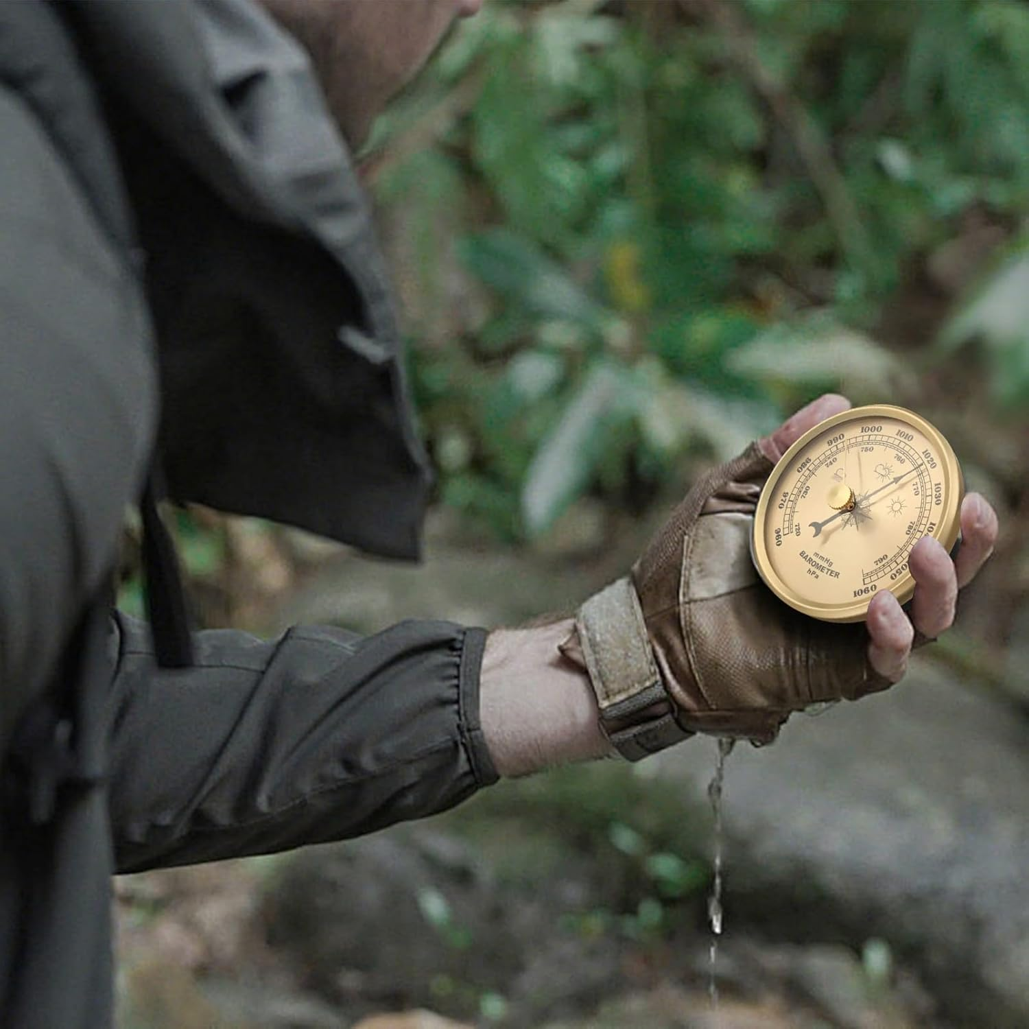 Barometric Pressure Gauge | Atmospheric Pressure Indicator - Portable Barometer for Fishing Surfing Hiking Camping Boating Hunting Activities Men Women image number 2