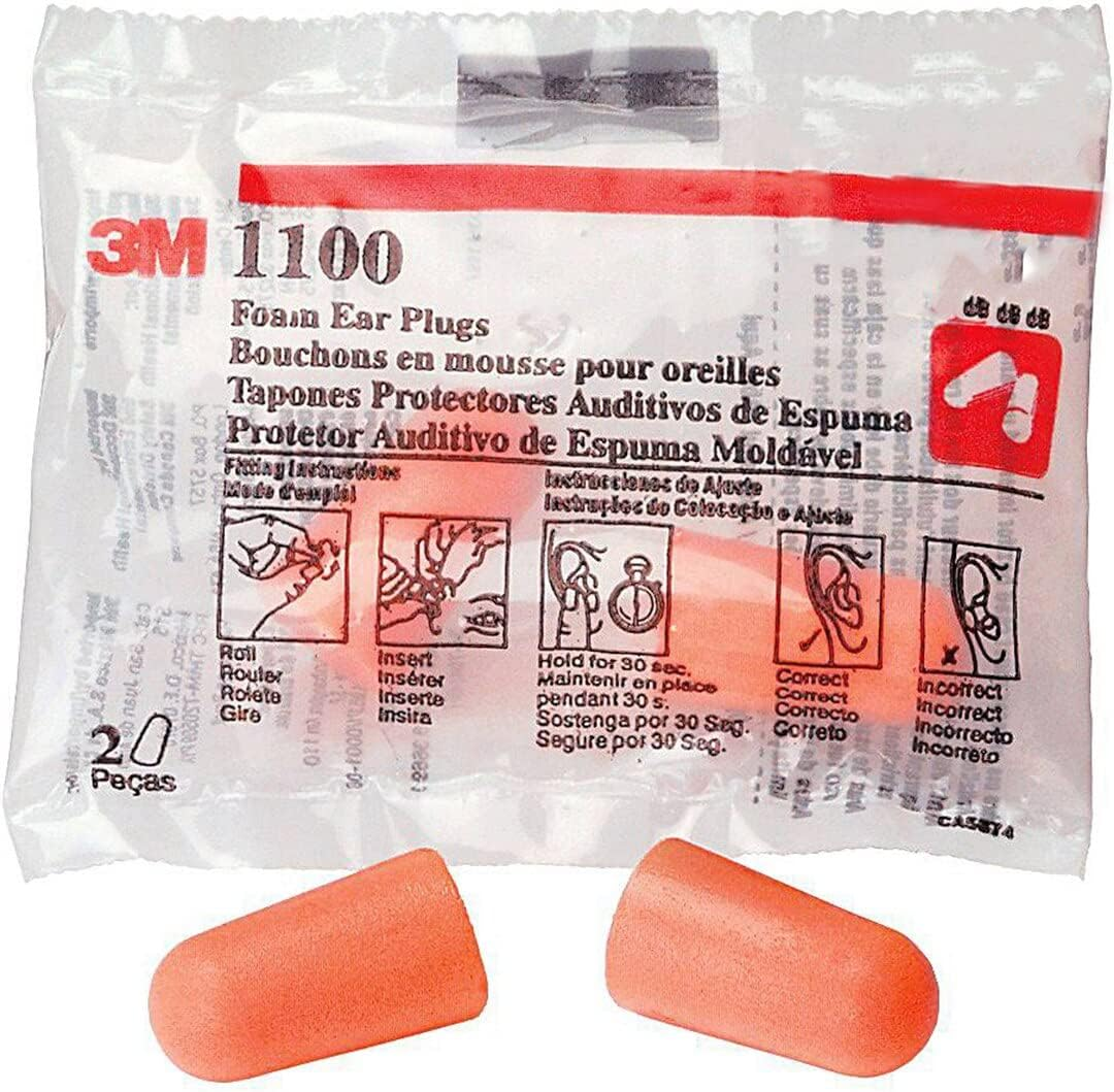 3M 1100 Foam Ear Plugs, 400 Pair