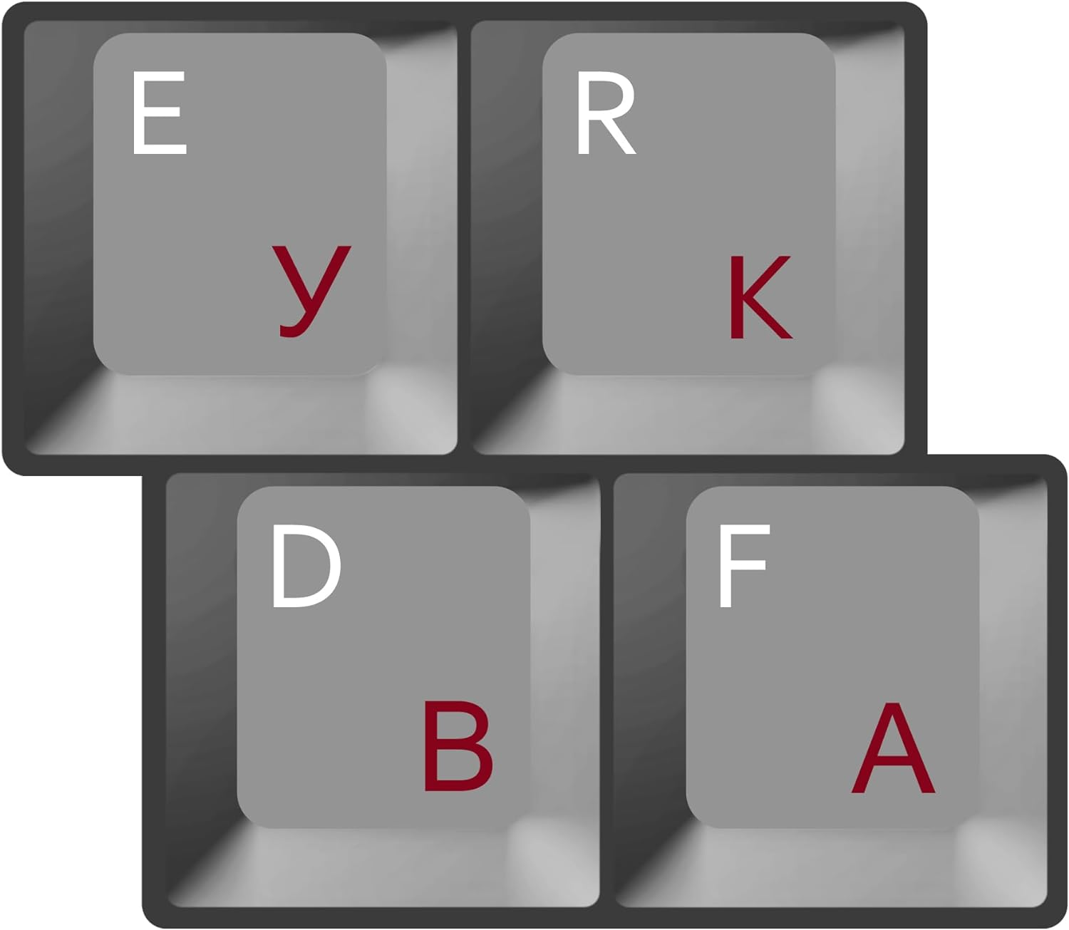 HQRP NEW Cyrillic Alphabet Russian/Ukrainian Laminated Keyboard Stickers on Transparent Background with White Lettering for All Pc/Desktops/Laptops/Notebooks/Computers
