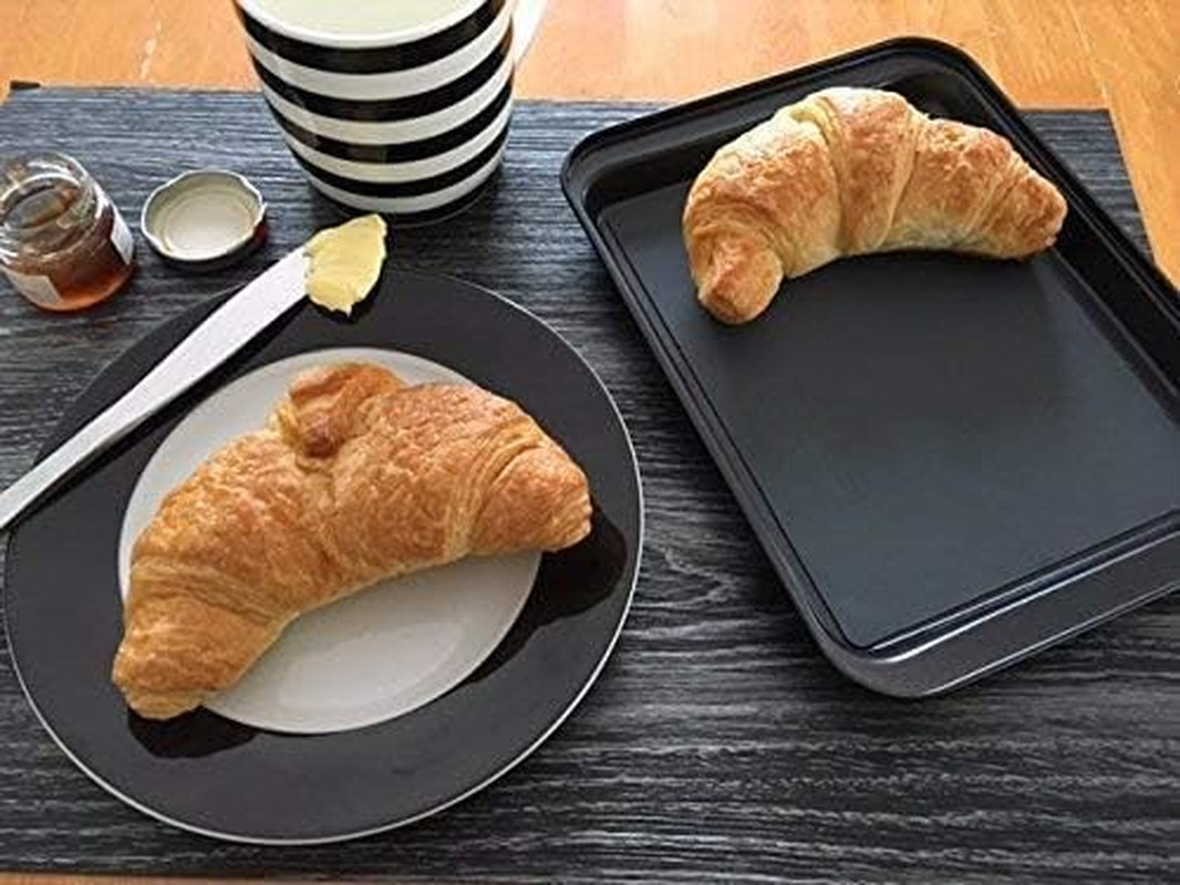 5-Piece Nonstick Bakeware Set for Toaster & Convection Ovens &ndash; Includes Baking Trays, Cooling Rack & Silicone Mats &ndash; Compact Baking Tray Set for Small Ovens image number 2