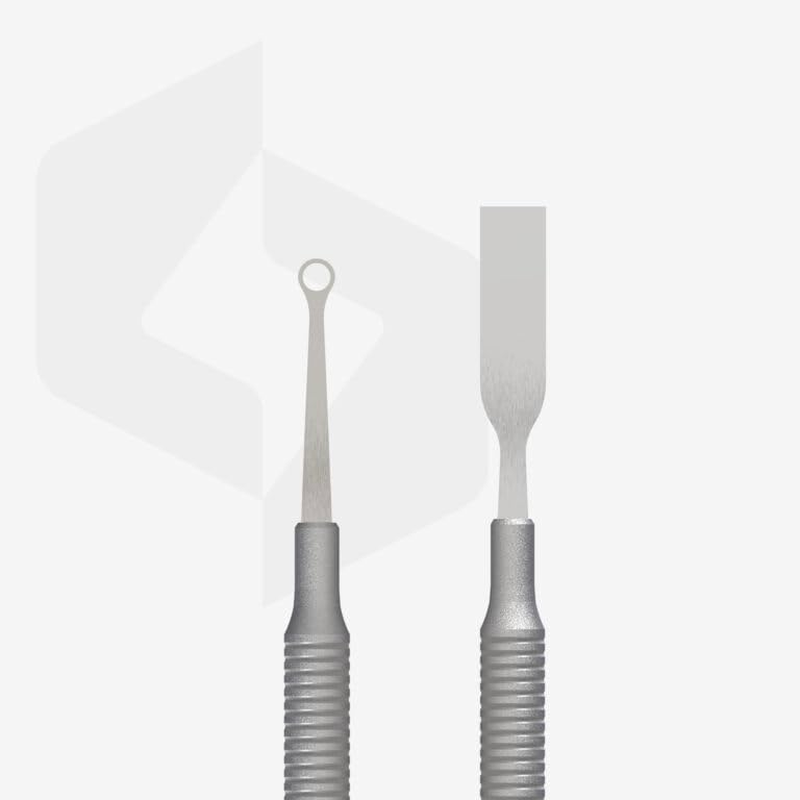 Cuticle Pusher Manicure Straight Flat + Loop Pusher SMART 80/1 Staleks Pro Pedicure Spatula image number 2